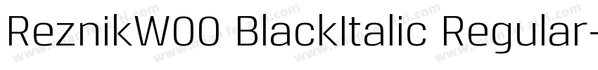 ReznikW00 BlackItalic Regular字体转换